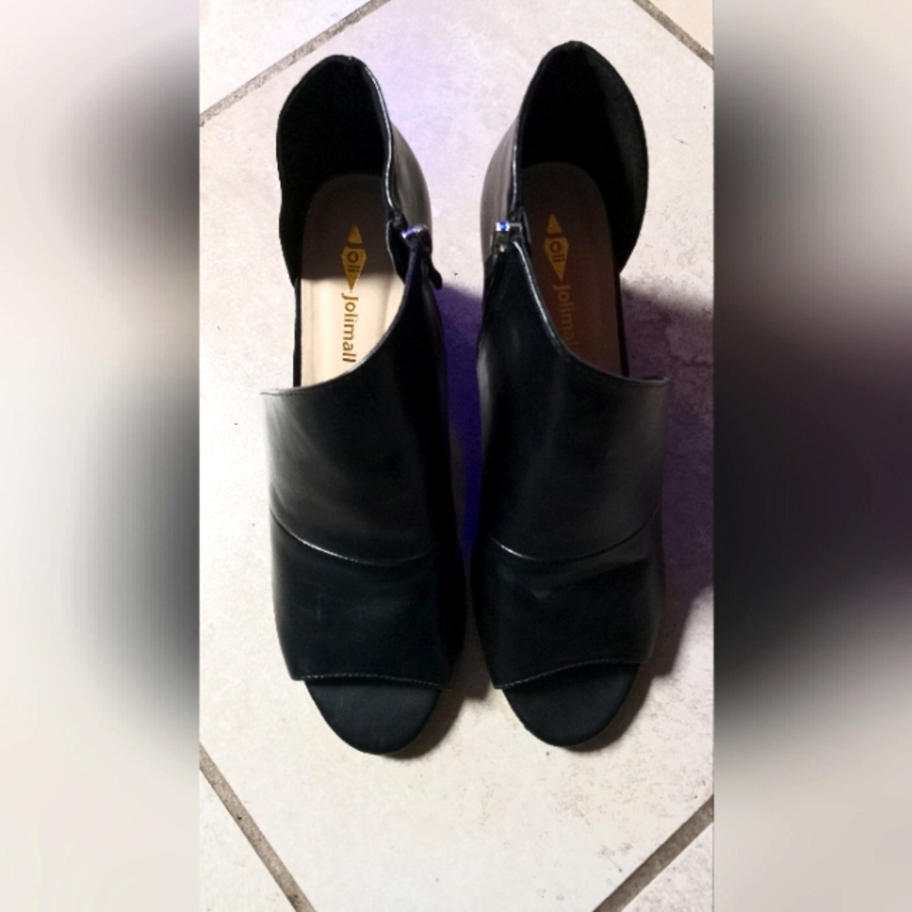 Oli jolimall.Black Peep Toe Heels.Size 9